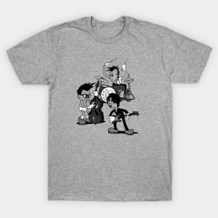 Blink 1932 punk band in 1930s rubber hose style cuphead T-Shirt